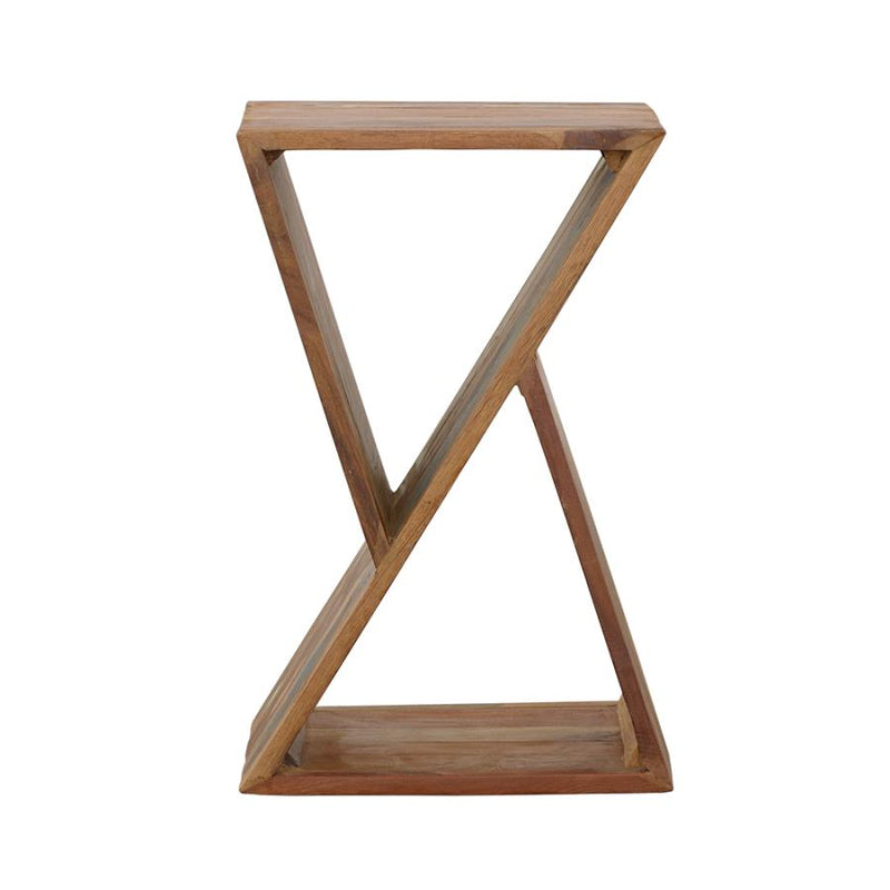 Lily Solid Reclaimed Wood Accent Side Table Natural-zoom-