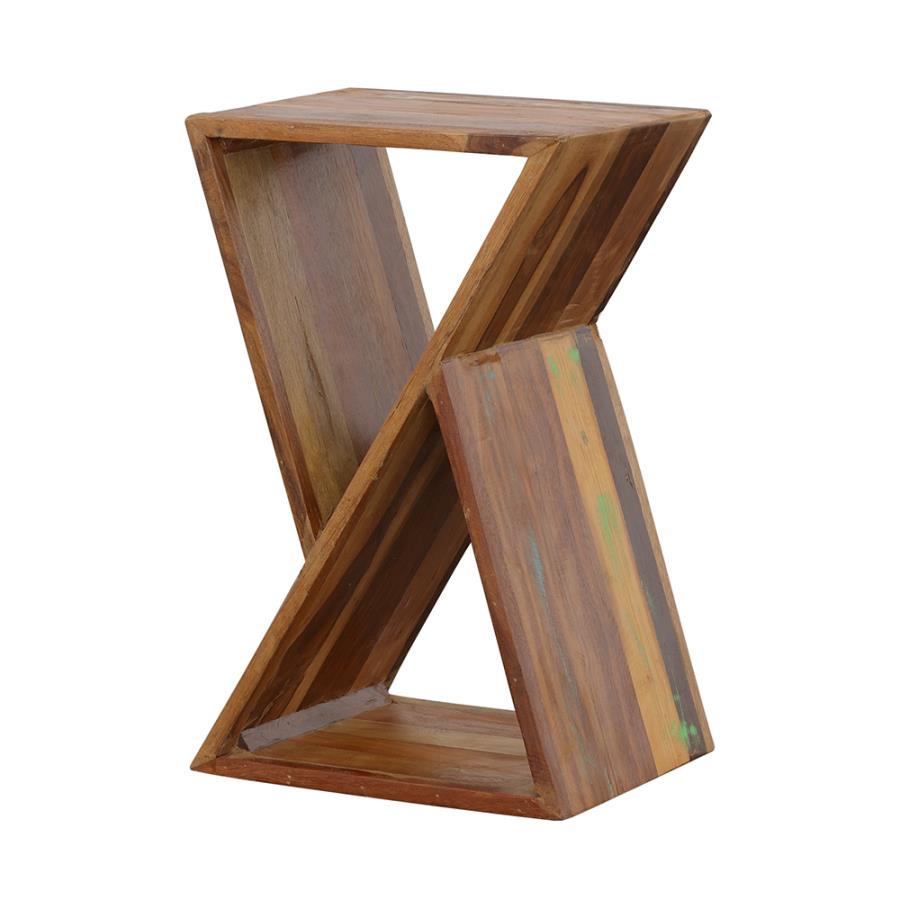 Lily Solid Reclaimed Wood Accent Side Table Natural-4
