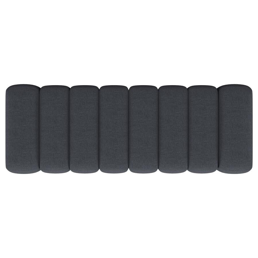 Summer Fabric Upholstered Tufted Accent Bench Charcoal-6