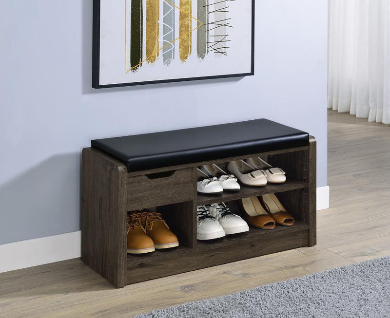 Arrington Storage Bench Smoked Oak-zoom-
