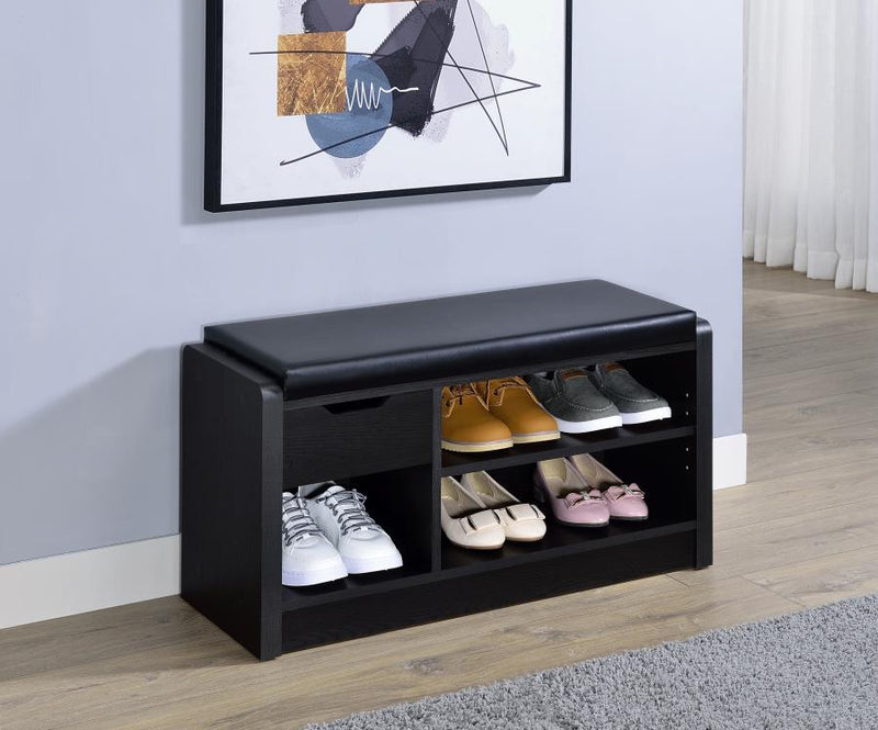 Arrington Storage Bench Black-zoom-