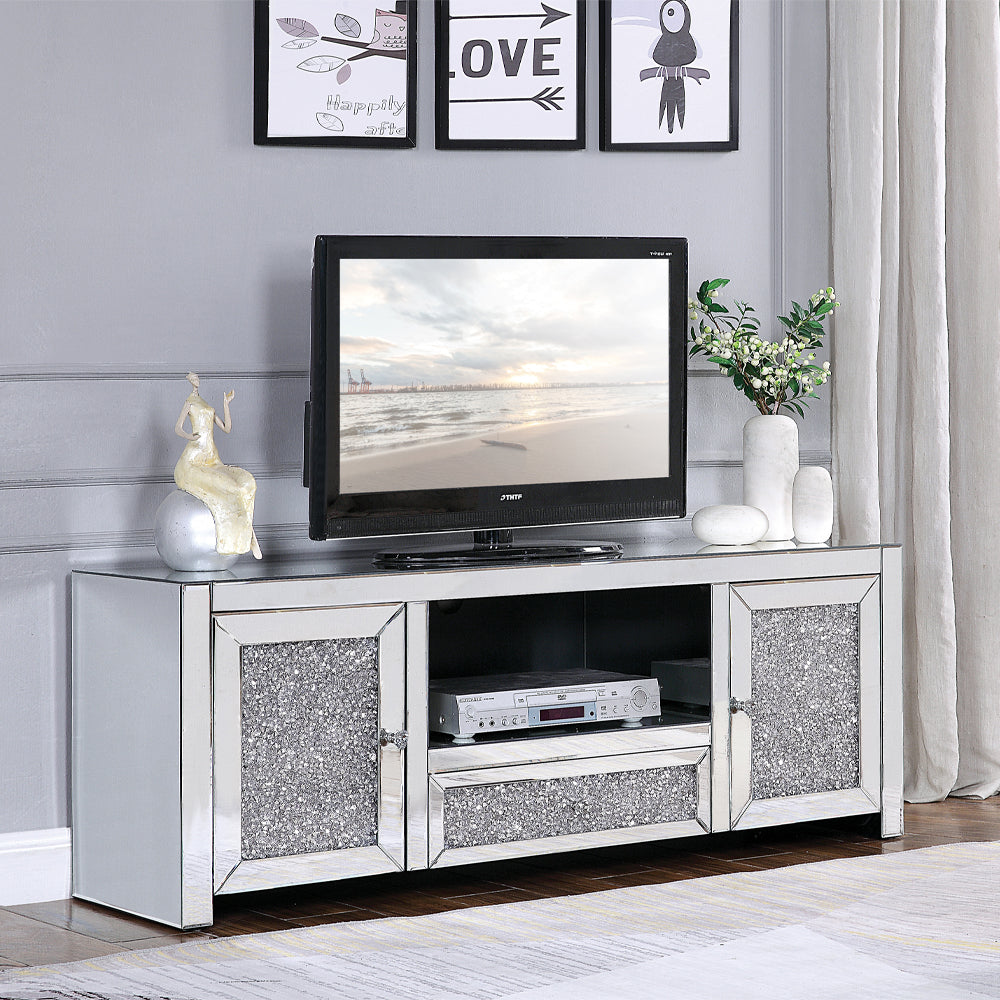 ACME Noralie TV Stand – front view – Lusso Furniture Miami