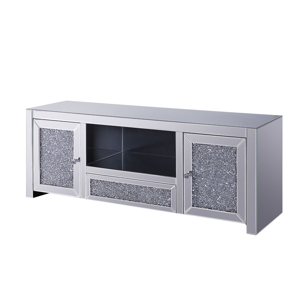 ACME Noralie TV Stand – angle view – Lusso Furniture Miami