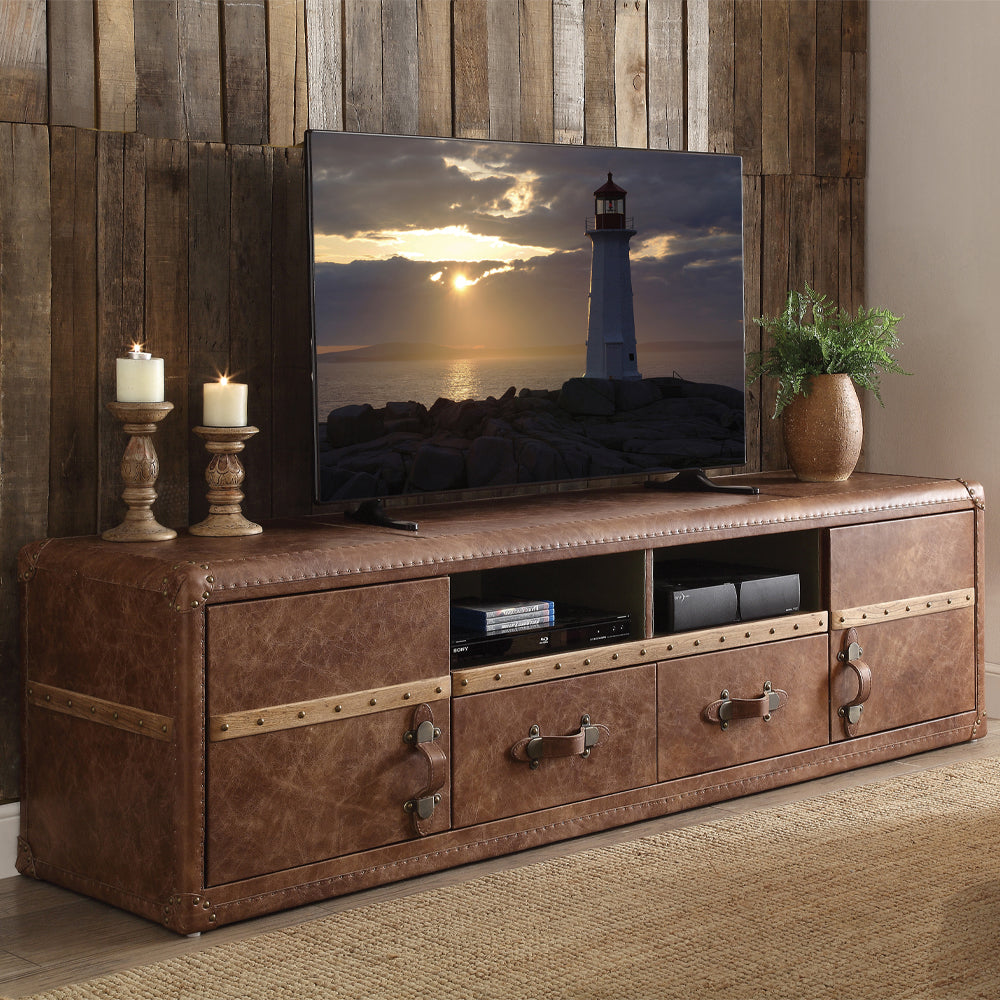 ACME Aberdeen TV Stand – front view – Lusso Furniture Miami