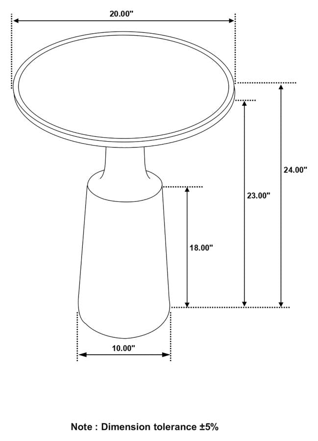 Ixia Round Solid Mango Wood Accent Side Table Natural-zoom-5