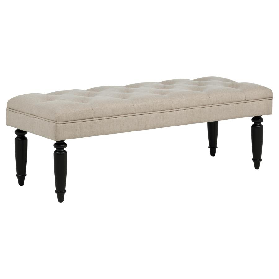 Marsha 52-inch Upholstered Entryway Accent Bench Latte-zoom-1
