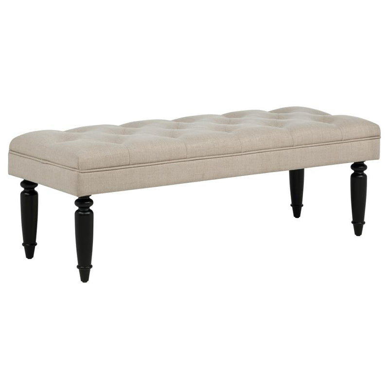Marsha 52-inch Upholstered Entryway Accent Bench Latte-zoom-