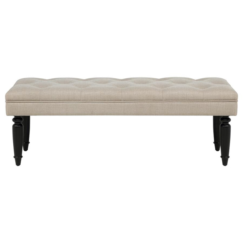 Marsha 52-inch Upholstered Entryway Accent Bench Latte-zoom-