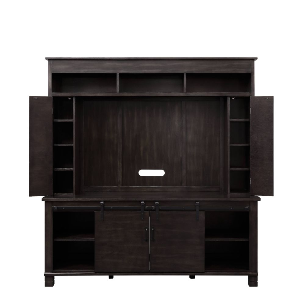 ACME Apison Entertainment Wall Unit – side view – Lusso Furniture Miami