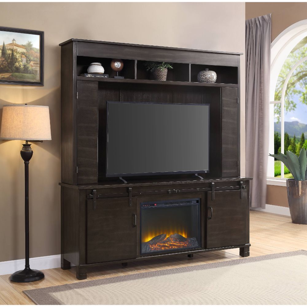 ACME Apison Entertainment Wall Unit – room setting – Lusso Furniture Miami