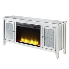 ACME Noralie Fireplace TV Stand – angle view – Lusso Furniture Miami