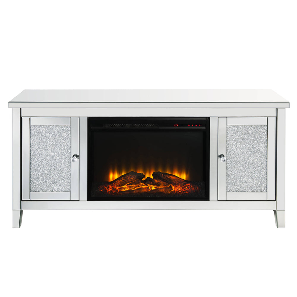 ACME Noralie Fireplace TV Stand – side view – Lusso Furniture Miami