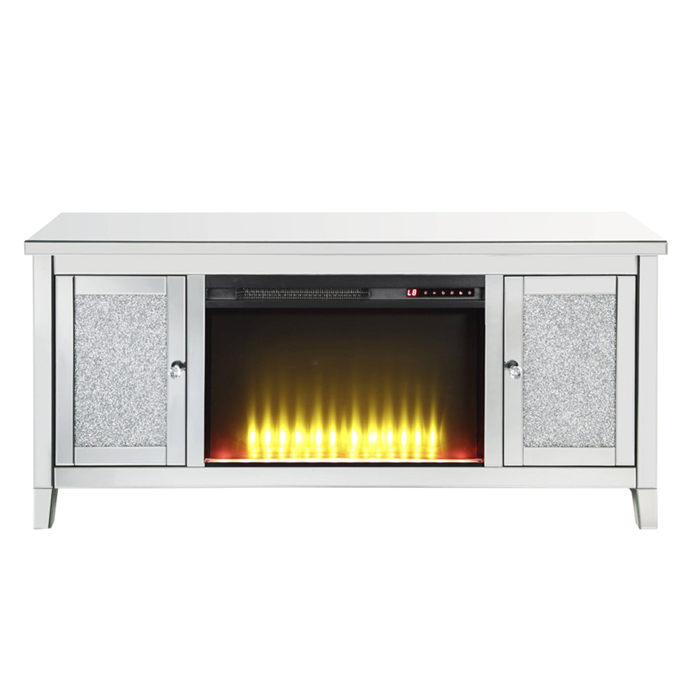 ACME Noralie Fireplace TV Stand – room setting – Lusso Furniture Miami