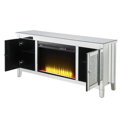 ACME Noralie Fireplace TV Stand – back view – Lusso Furniture Miami
