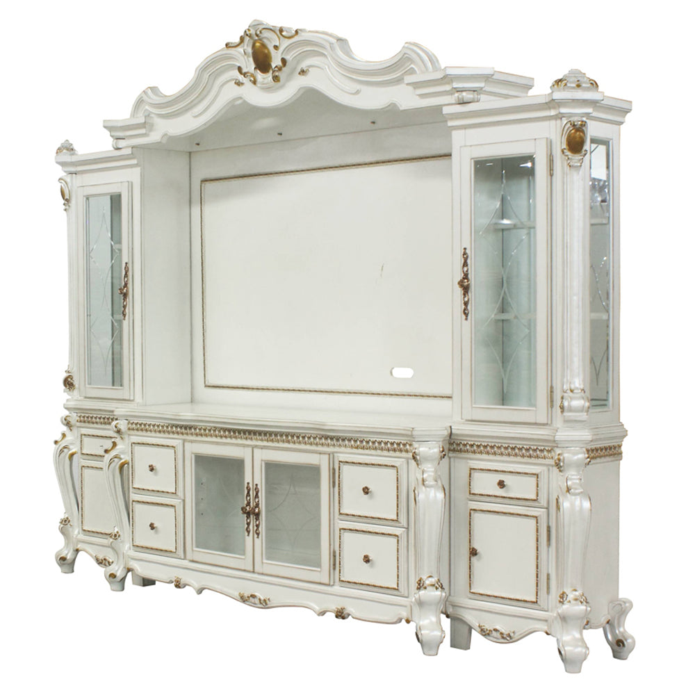 ACME Picardy Entertainment Wall Unit – angle view – Lusso Furniture Miami