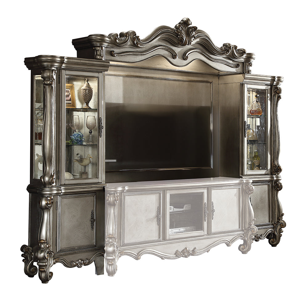ACME Versailles Entertainment Wall Unit – angle view – Lusso Furniture Miami