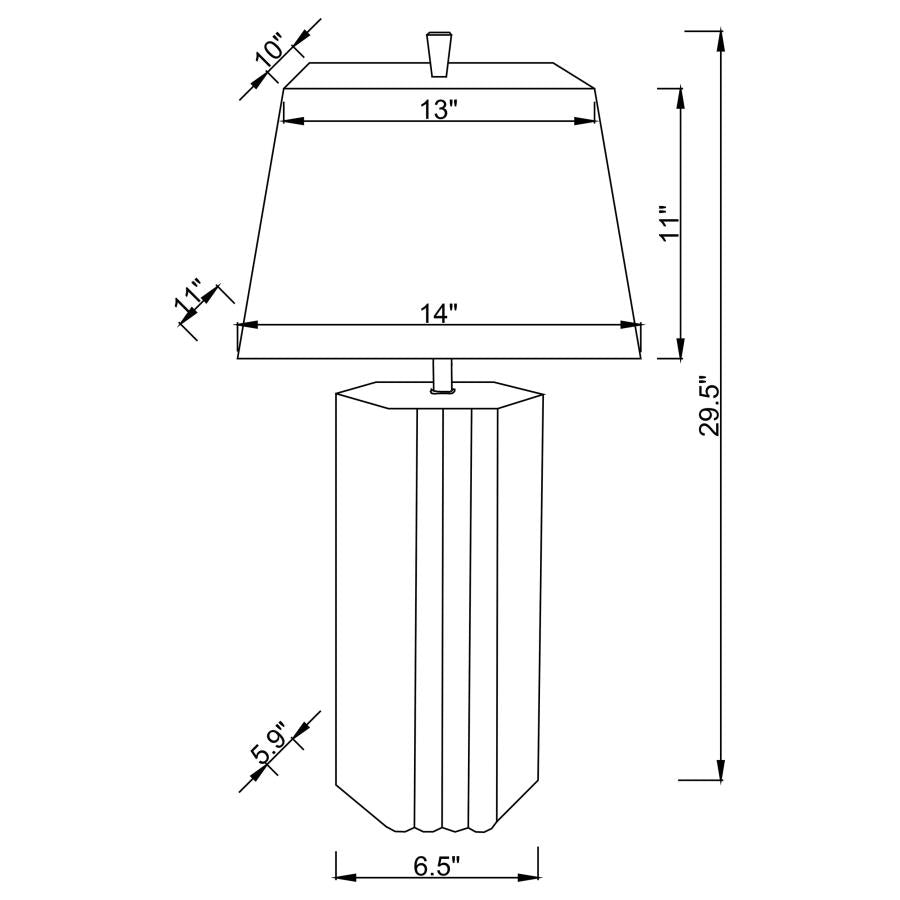 Elena 30-inch Square Tapered Mirrored Table Lamp Brown-zoom-8