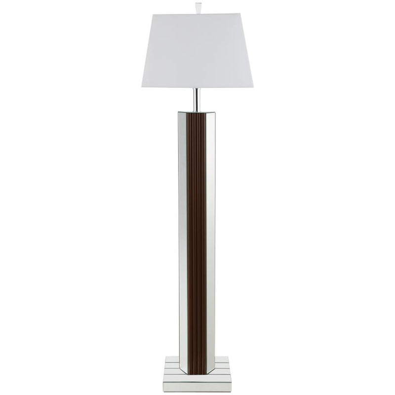 Elena 67-inch Square Tapered Mirrored Floor Lamp Brown-zoom-