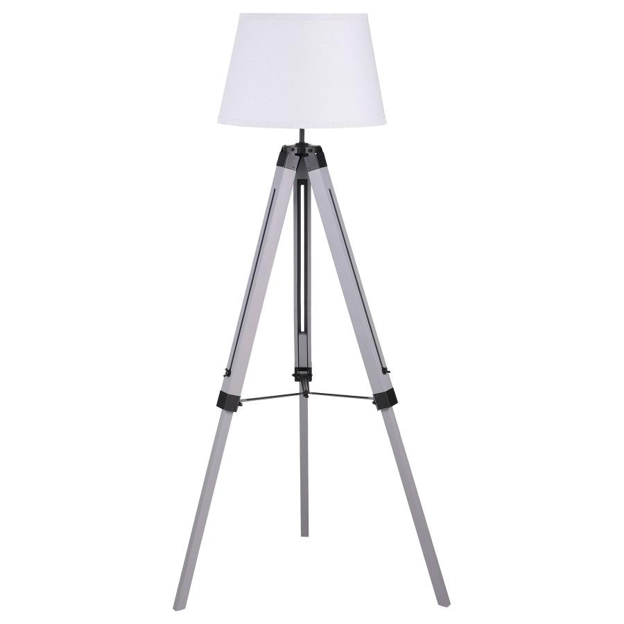 Dayton 56-inch Empire Shade Metal Tripod Floor Lamp Grey-1