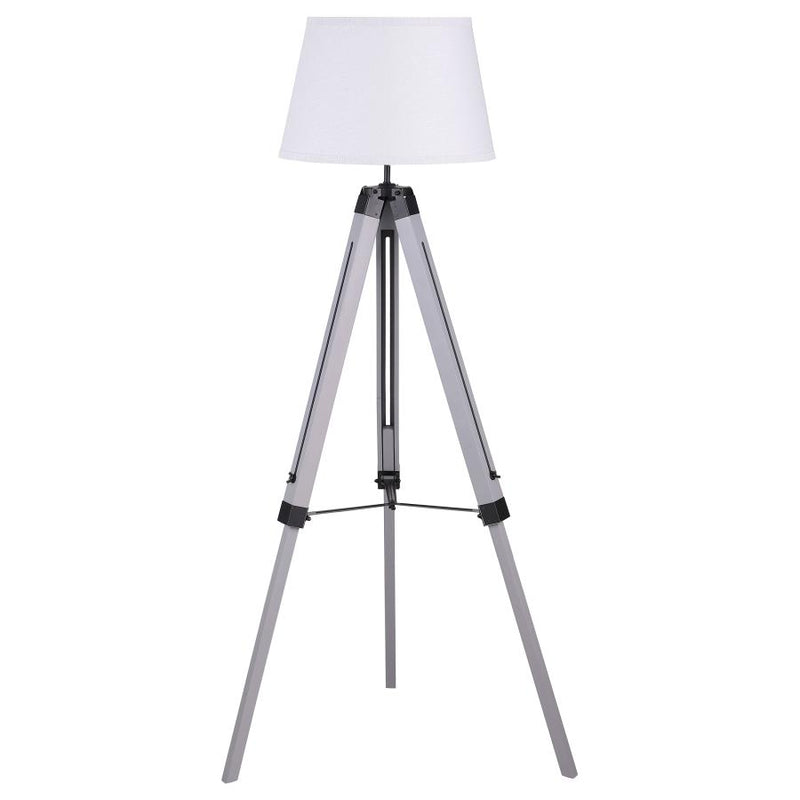 Dayton 56-inch Empire Shade Metal Tripod Floor Lamp Grey-zoom-