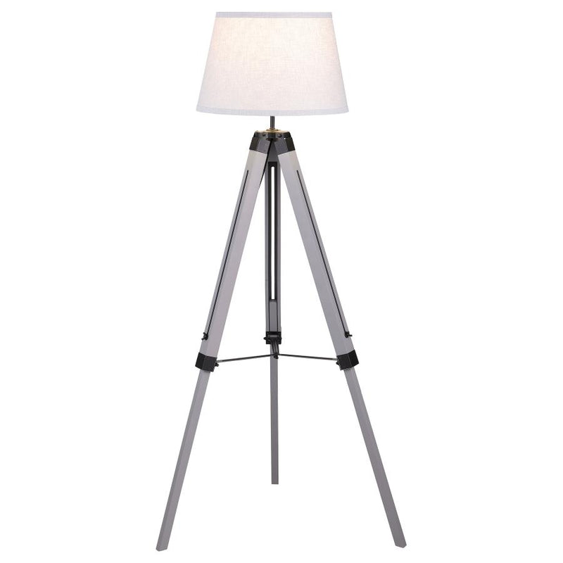 Dayton 56-inch Empire Shade Metal Tripod Floor Lamp Grey-zoom-