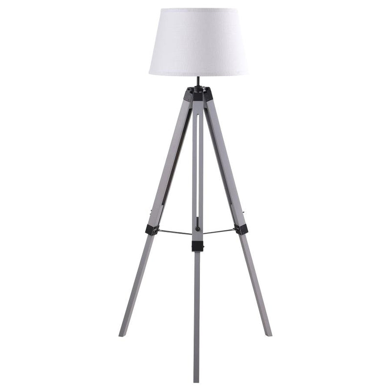 Dayton 56-inch Empire Shade Metal Tripod Floor Lamp Grey-zoom-