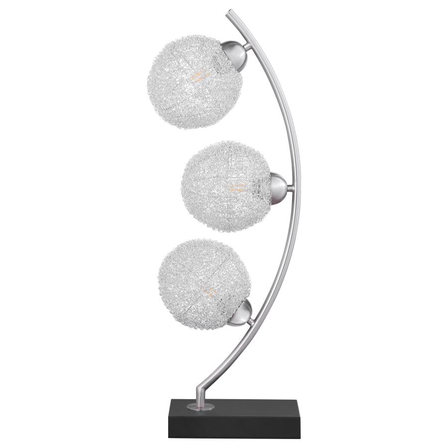 Claudia 30-inch Woven Spherical Metal Table Lamp Black-zoom-5