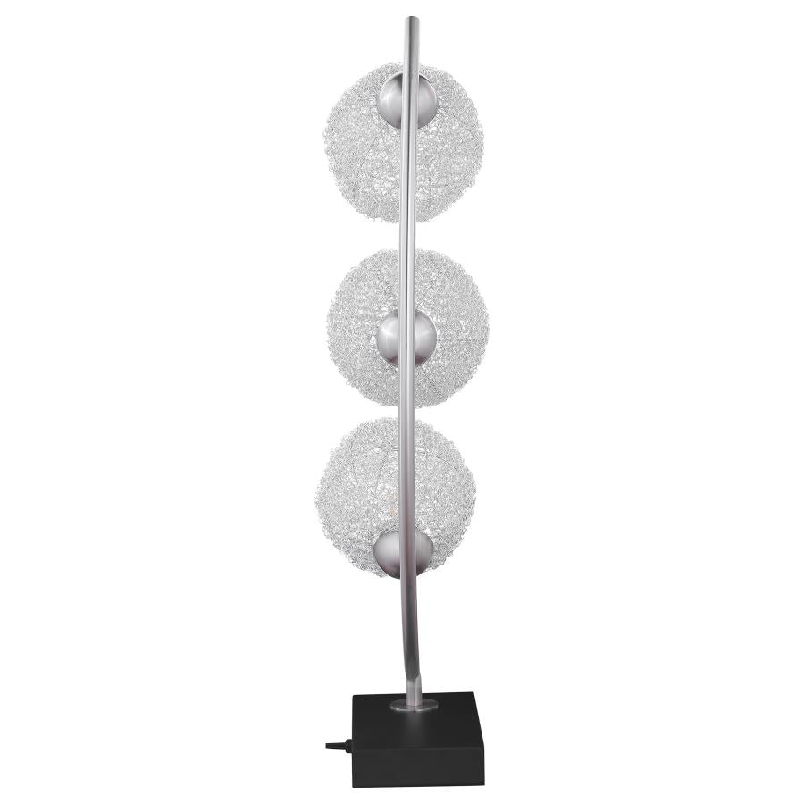 Claudia 30-inch Woven Spherical Metal Table Lamp Black-zoom-6