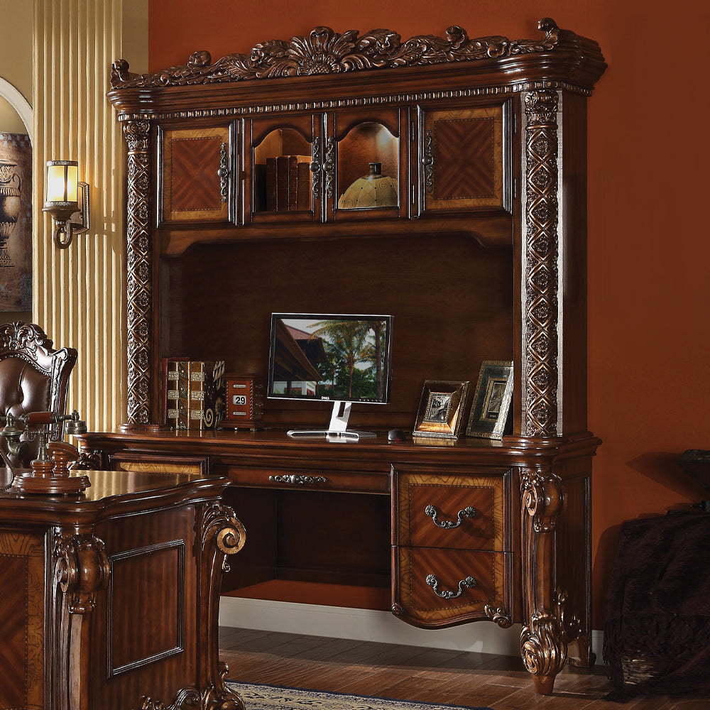 ACME Vendome Computer Desk with Hutch – side view – Lusso Furniture Miami