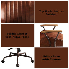 ACME Hamilton Office Chair – top view – Lusso Furniture Miami