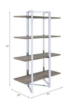 ACME Libby Bookshelf – side view – Lusso Furniture Miami