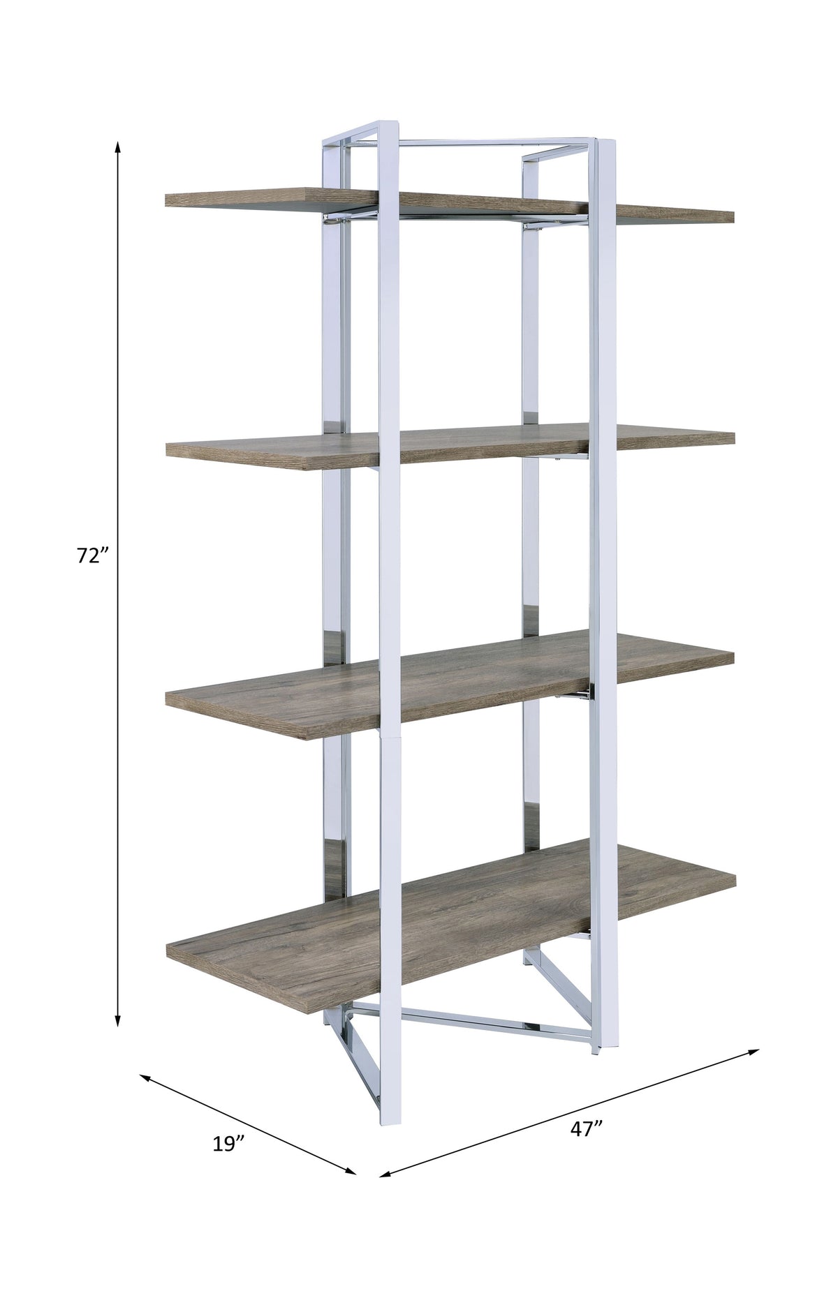 ACME Libby Bookshelf – side view – Lusso Furniture Miami