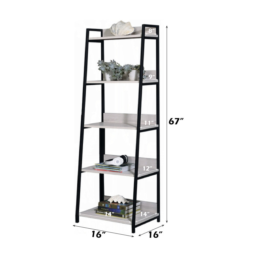 ACME Wendral 16 Inch Bookshelf – side view – Lusso Furniture Miami