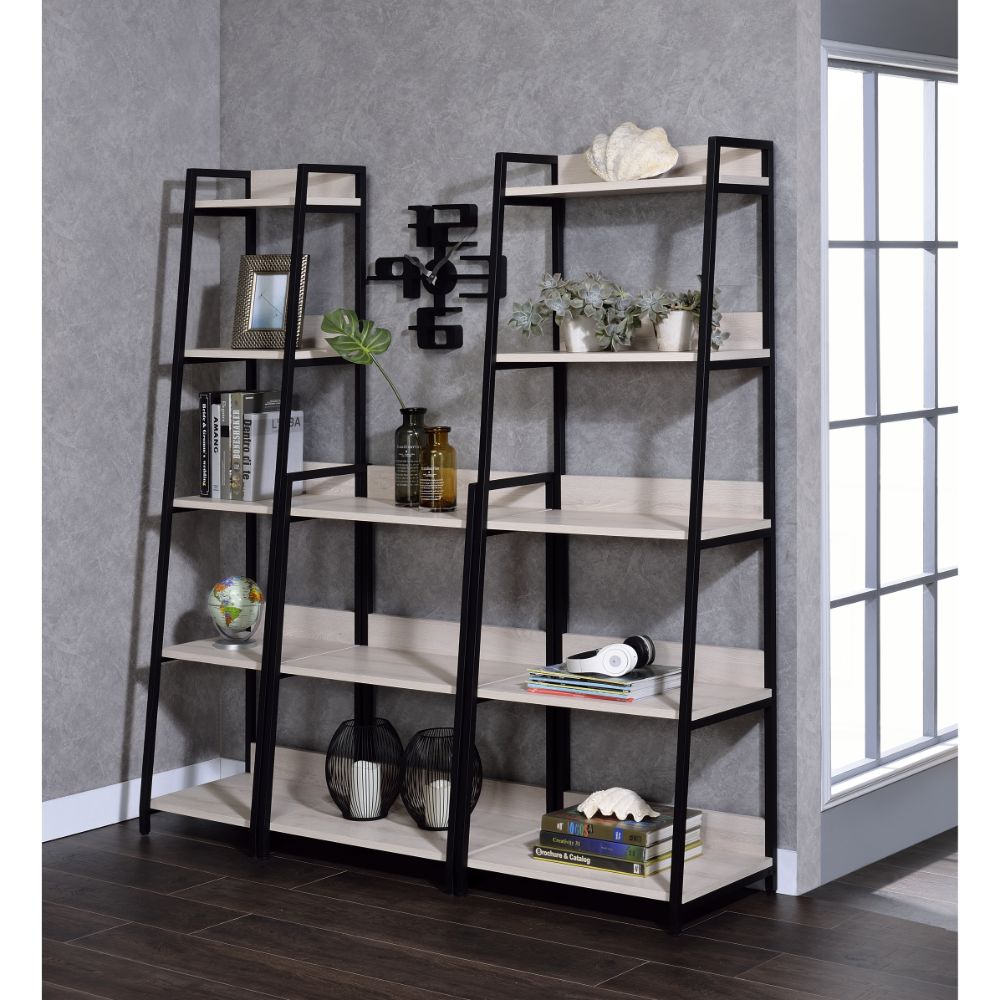 ACME Wendral 23 Inch Bookshelf – angle view – Lusso Furniture Miami