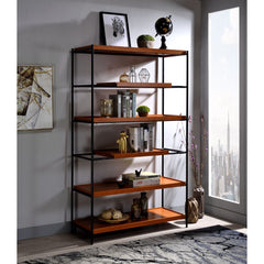 ACME Oaken Bookshelf – side view – Lusso Furniture Miami