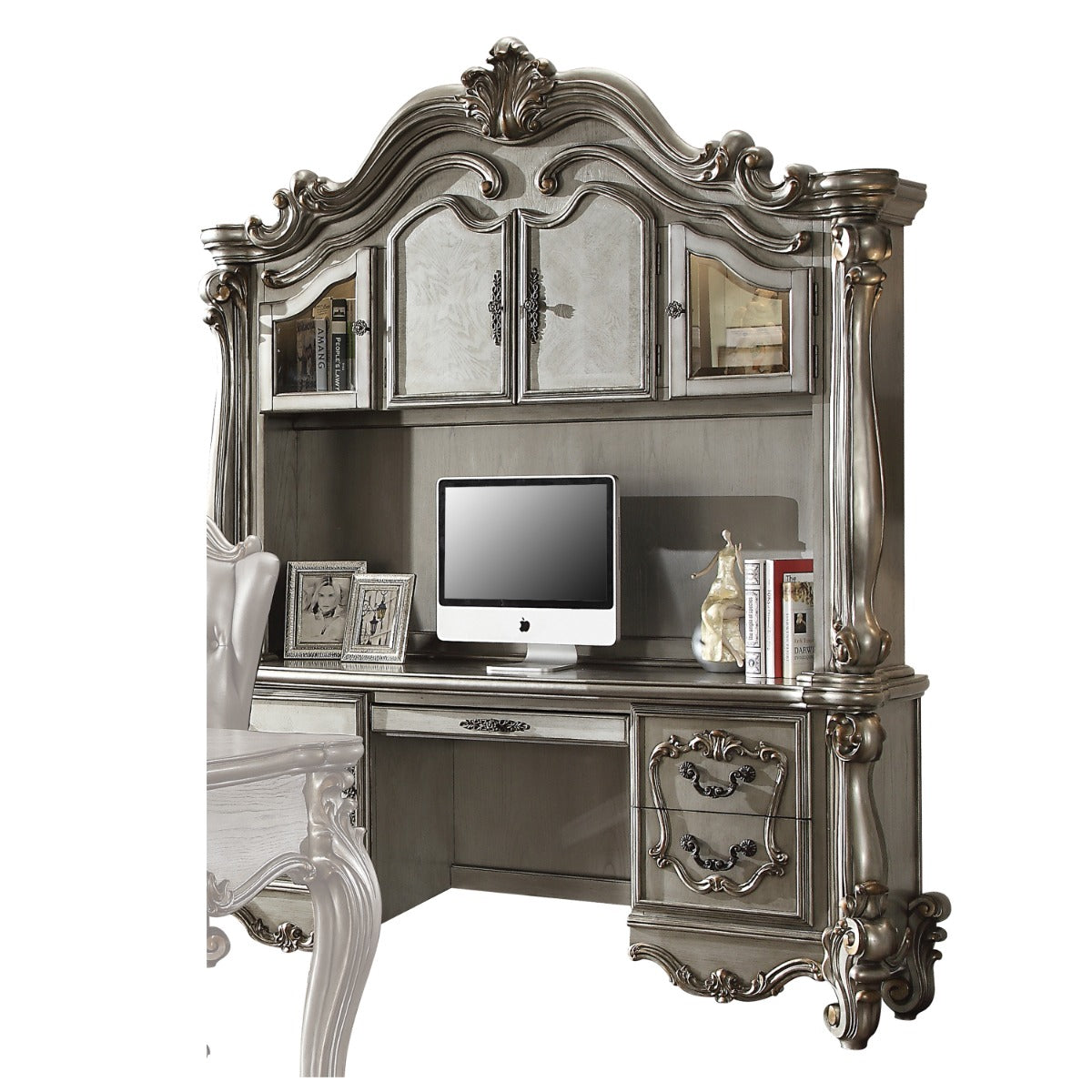 ACME Versailles Executive Desk with Hutch – angle view – Lusso Furniture Miami