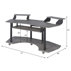 ACME Eleazar 71 Inch Music Studio Desk – close-up – Lusso Furniture Miami