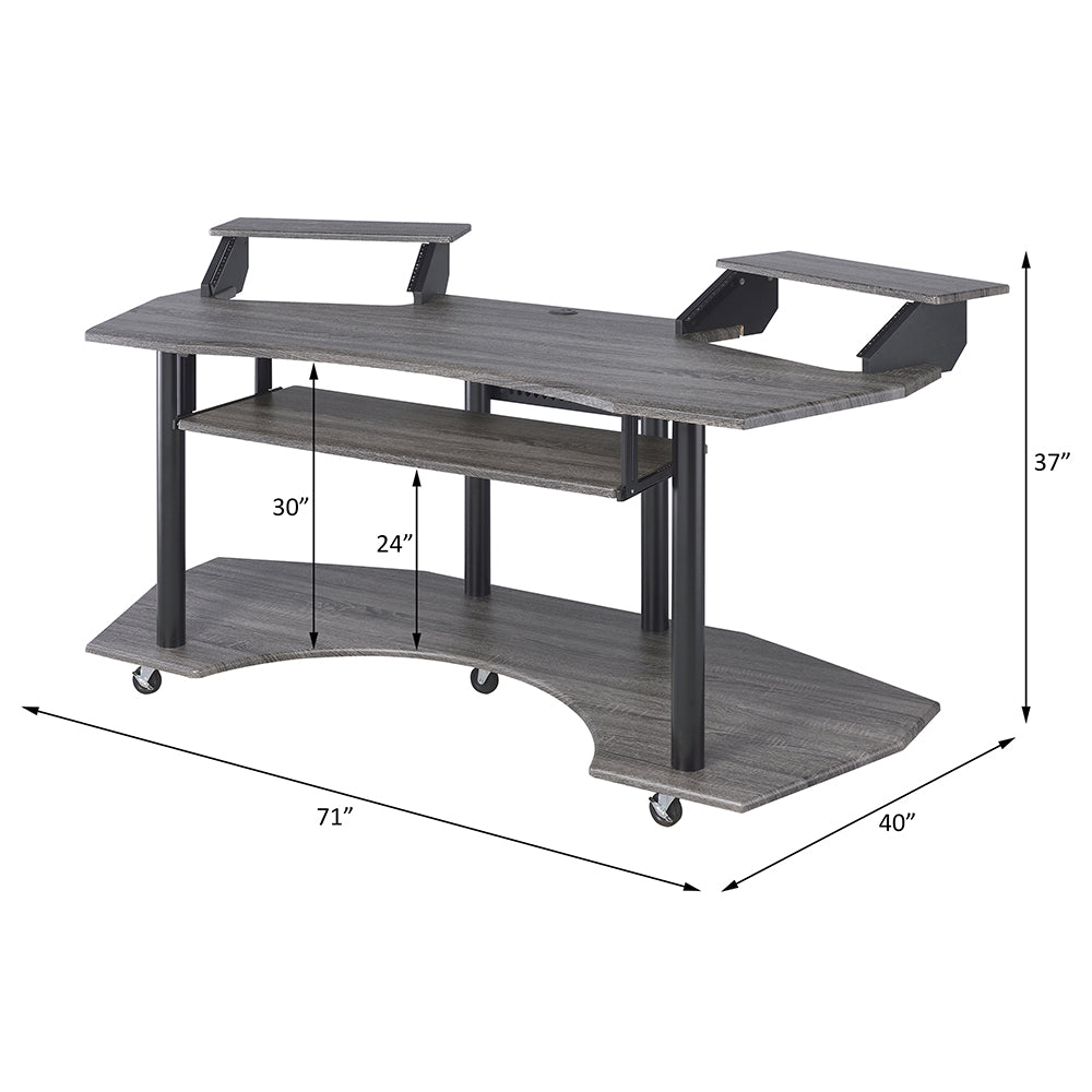 ACME Eleazar 71 Inch Music Studio Desk – close-up – Lusso Furniture Miami