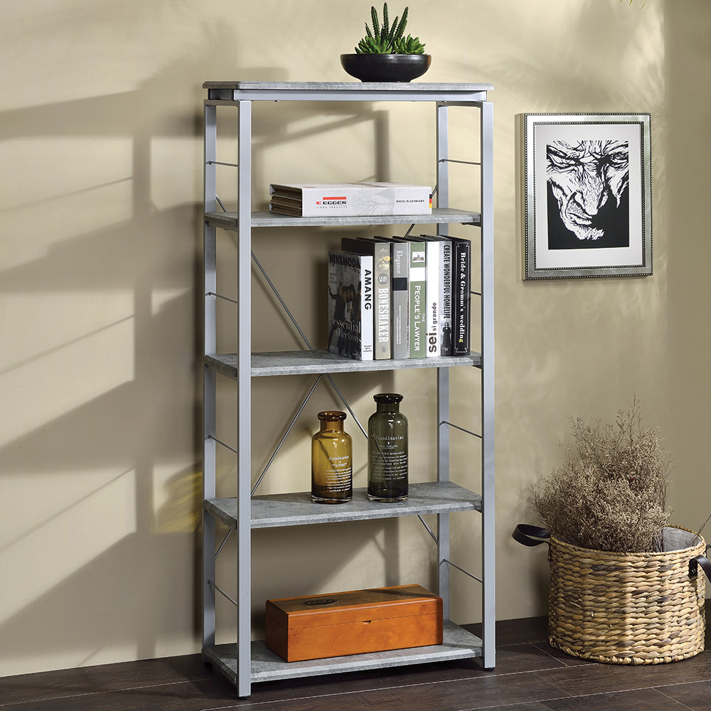 ACME Jurgen Bookshelf – front view – Lusso Furniture Miami