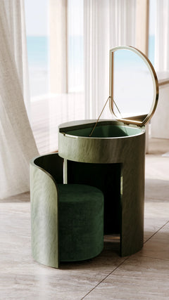 Caracole Absinthe Dressing Vanity – angle view – Lusso Furniture Miami