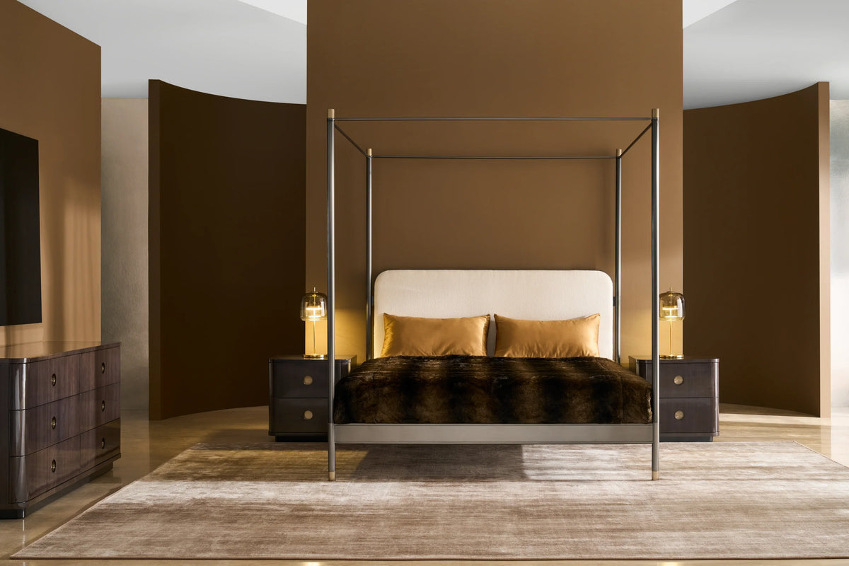 Caracole Campaign Bed – side view – Lusso Furniture Miami