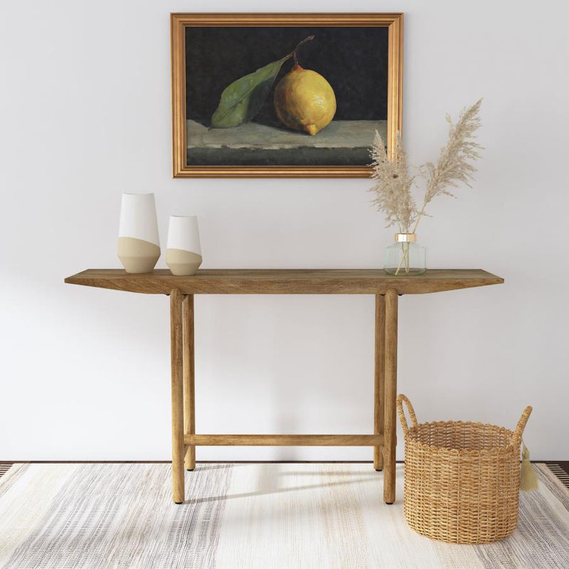 Darius Solid Wood Entryway Console Table Natural Mango-zoom-