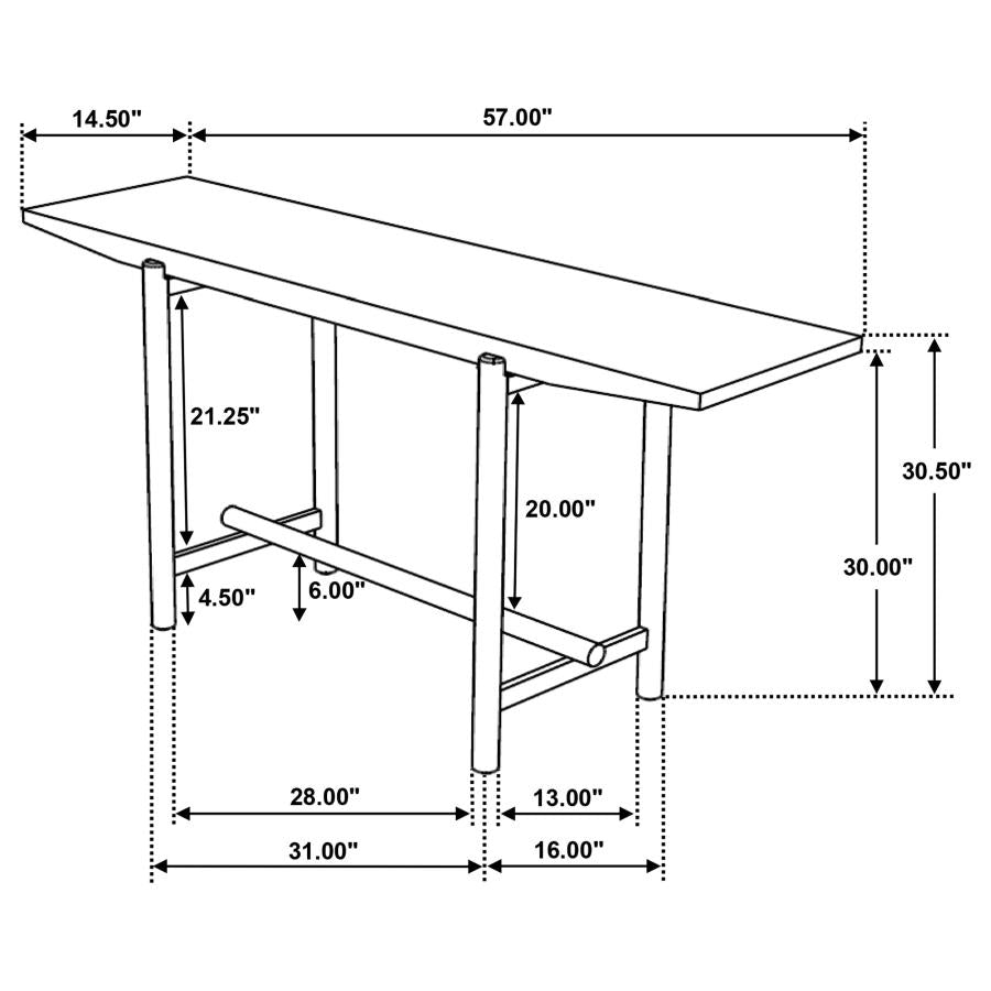 Darius Solid Wood Entryway Console Table Natural Mango-11