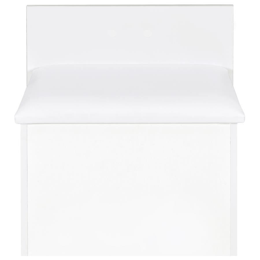 Danbury 3-drawer Makeup Vanity & Stool Set White High Gloss-zoom-13