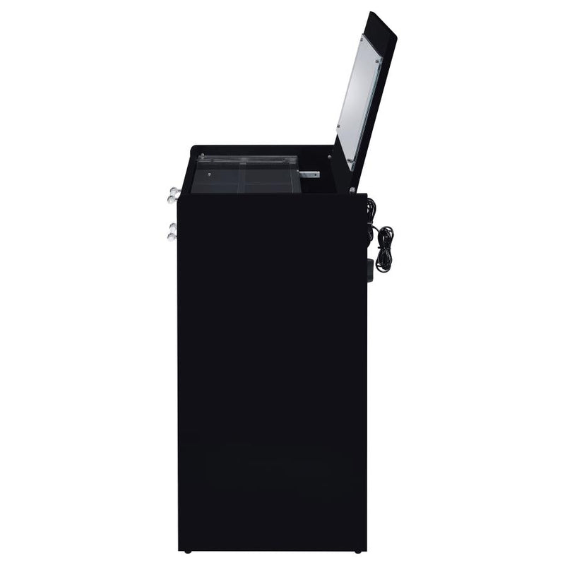 Danbury 3-drawer Makeup Vanity & Stool Set Black High Gloss-zoom-