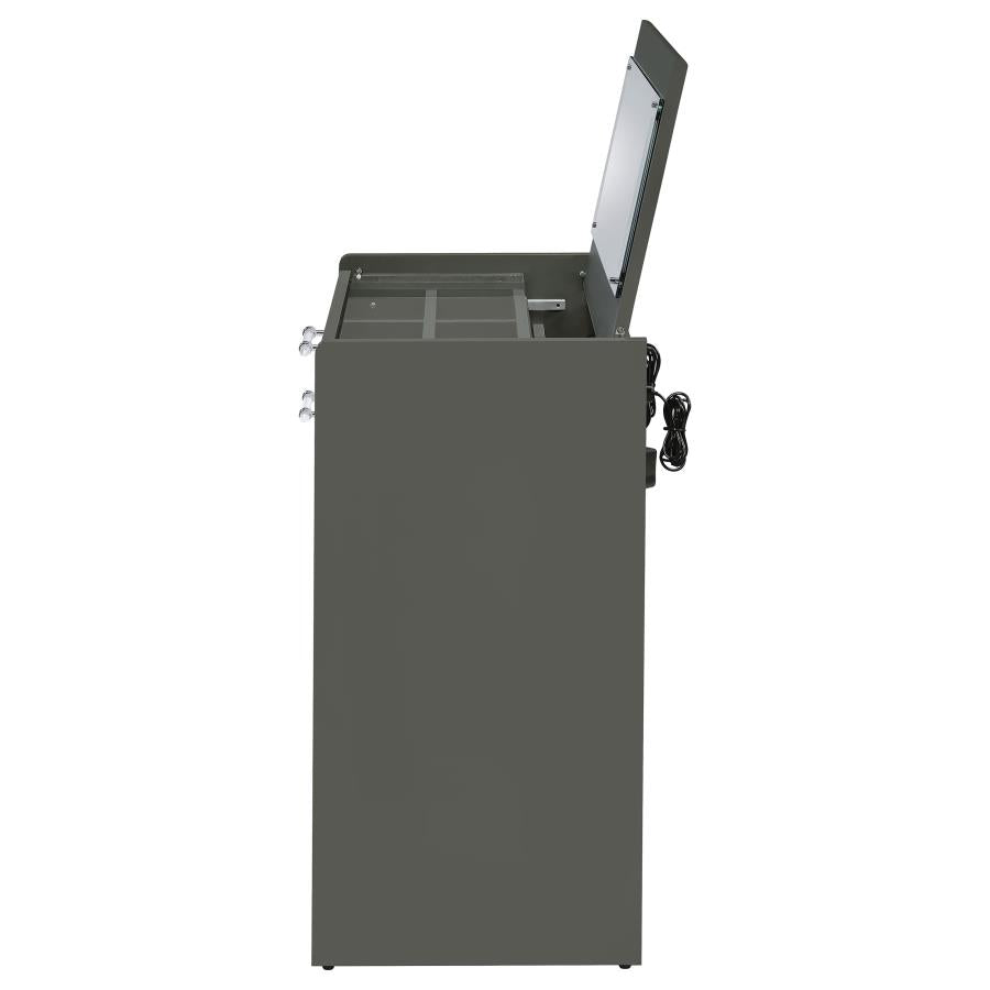 Danbury 3-drawer Makeup Vanity & Stool Set Grey High Gloss-zoom-10