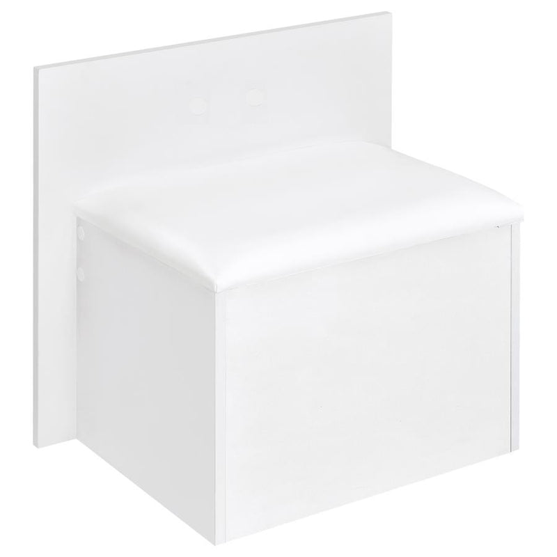 Flora 2-drawer Vanity Set with LED Mirror White High Gloss-zoom-
