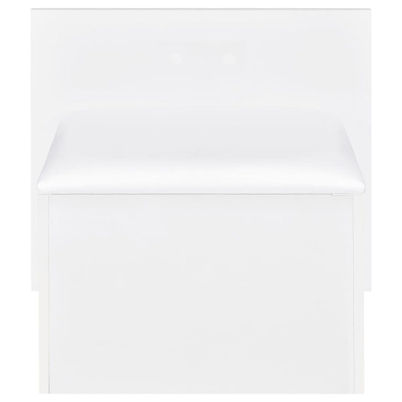 Flora 2-drawer Vanity Set with LED Mirror White High Gloss-zoom-