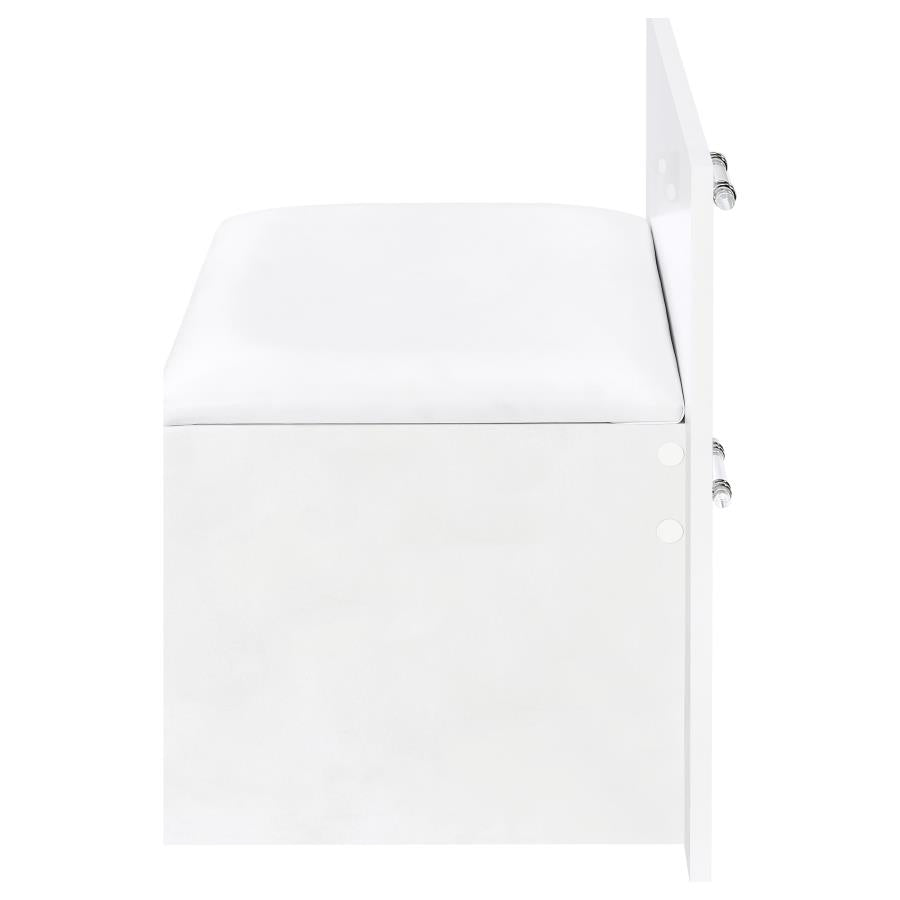 Flora 2-drawer Vanity Set with LED Mirror White High Gloss-zoom-15