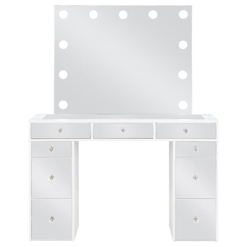 Regina Makeup Vanity Table Set with Lighting White-zoom-
